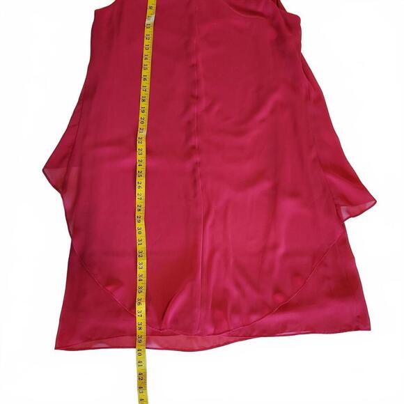 Scarlett Women's Red Layered Sleeveless Dress Size 14 - Picture 8 of 9